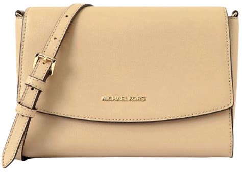 Michael Kors Ellis Medium Flap Messenger Bag in Bisque